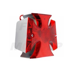 TYLNA LAMPA TYŁ CHROM METAL KRZYŻ MALTAŃSKI CHOPPER DRAG KLASYK 12V 23/8W