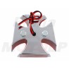 TYLNA LAMPA TYŁ CHROM METAL KRZYŻ MALTAŃSKI CHOPPER DRAG KLASYK 12V 23/8W