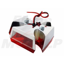 TYLNA LAMPA TYŁ CHROM METAL KRZYŻ MALTAŃSKI CHOPPER DRAG KLASYK 12V 23/8W