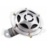 NOWY CHROMOWANY METALOWY KLAKSON SYGNAŁ DŹWIĘKOWY TITEK SYRENA 12V 9,5CM