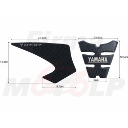 TANK PAD + OSŁONY BOCZNE ZBIORNIKA SIDE GRIPY YAMAHA MT-07 MT07 MT 07 roczniki 2014-2017