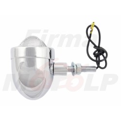 MIGACZE KIERUNKOWSKAZY KIERUNKI UNIWERSALNE CHROM METAL BIAŁY KLOSZ 12V 23W