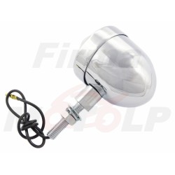 MIGACZE KIERUNKOWSKAZY KIERUNKI UNIWERSALNE CHROM METAL BIAŁY KLOSZ 12V 23W