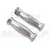 MANETKI MOTOCYKLOWE GRIPY METALOWE CHROMOWANE NA KIEROWNICĘ 22MM ROLGAZ NA 2 LINKI