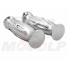 MANETKI MOTOCYKLOWE GRIPY METALOWE CHROMOWANE NA KIEROWNICĘ 22MM ROLGAZ NA 2 LINKI