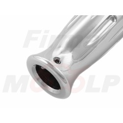 MANETKI MOTOCYKLOWE GRIPY METALOWE CHROMOWANE NA KIEROWNICĘ 22MM ROLGAZ NA 2 LINKI