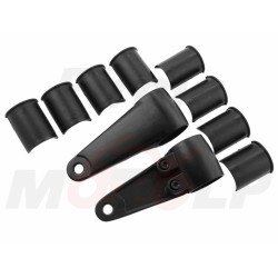 CZARNE UNIWERSALNE UCHWYTY MOCOWANIA REFLEKTORA PRZEDNIEJ LAMPY LAMPA 34MM - 41,5MM