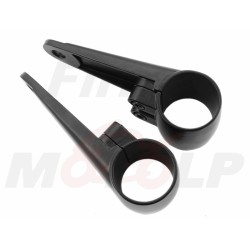 CZARNE UNIWERSALNE UCHWYTY MOCOWANIA REFLEKTORA PRZEDNIEJ LAMPY LAMPA 34MM - 41,5MM