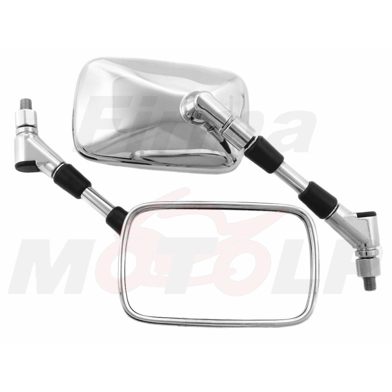 LUSTRA LUSTERKA CHROM M10 10MM CHOPPER DRAG KLASYK HOMOLOGACJA E4