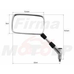 LUSTRA LUSTERKA CHROM M10 10MM CHOPPER DRAG KLASYK HOMOLOGACJA E4