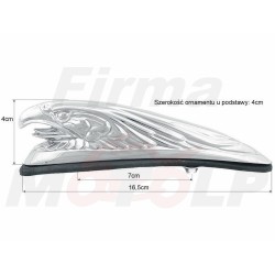 ORNAMENT OZDOBA STATUETKA CHROM METAL ORZEŁ ORZEŁEK PRZEDNI NA BŁOTNIK