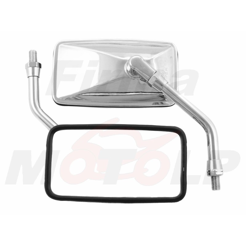 LUSTRA LUSTERKA CHROM METAL YAMAHA VIRAGO DRAGSTAR M10 PRAWY / LEWY GWINT HOMOLOGACJA E9