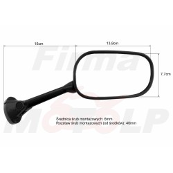 LUSTRO LUSTERKO PRAWE KAWASAKI ZX-6 R ZX6 ZX 6 NINJA roczniki 2006-2008 HOMOLOGACJA E4