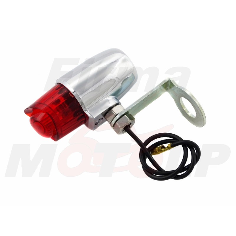 TYLNA LAMPA LAMPKA TYŁ UNIWERSALNA CHROM DO MONTAŻU NA ŚRUBĘ 12MM 12V 10W