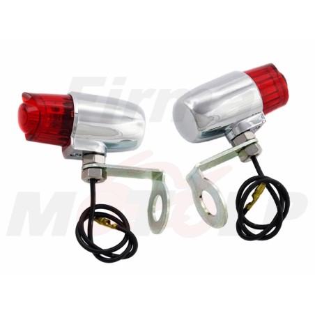 TYLNE LAMPY LAMPKI TYŁ UNIWERSALNE CHROM DO MONTAŻU NA ŚRUBĘ 12MM 12V 10W