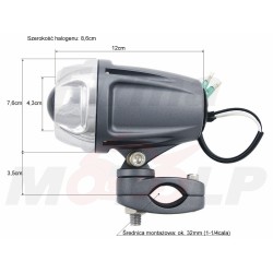 REFLEKTORY LIGHTBARY HALOGENY PRZEDNIE SOCZEWKOWE H3 12V 55W HOMOLOGACJA E4