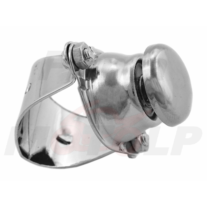 WŁĄCZNIK KLAKSONU KLAKSON MONOSTABLINY METAL CHROM NA KIEROWNICĘ 22MM