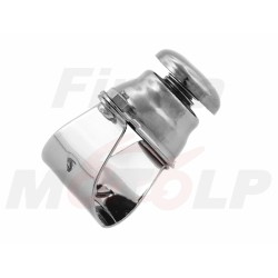 WŁĄCZNIK KLAKSONU KLAKSON MONOSTABLINY METAL CHROM NA KIEROWNICĘ 22MM