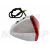 UNIWERSALNE MINI TYLNE LAMPY TYŁ LAMPA STOP CZERWONE CHROMOWANE METALOWE