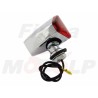 UNIWERSALNE MINI TYLNE LAMPY TYŁ LAMPA STOP CZERWONE CHROMOWANE METALOWE