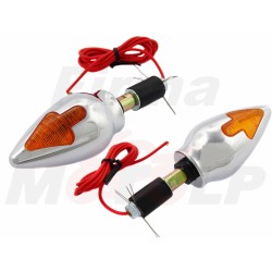 MIGACZE KIERUNKOWSKAZY KIERUNKI DO KIEROWNICY METAL CHROM HOMOLOGACJA E1